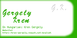 gergely kren business card